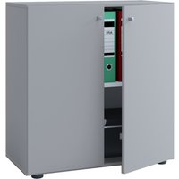 VCM Büroschrank Lona L mit Drehtüren, grau von VCM
