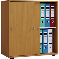 VCM Büroschrank »Lona L mit Schiebetüren«, BxHxL: 37 x 74 x 70 cm, Holzwerkstoff - braun von VCM