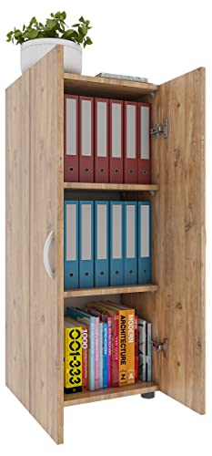 VCM Büroschrank mit 3 Fächern | moderner Aktenschrank mit Drehtüren | Maße ca. H. 108 x B. 49 x T. 34 cm – Ulas 3-Fach VCM Büroschrank mit 3 Fächern | moderner Aktenschrank mit Drehtüren | Maße ca. H. 108 x B. 49 x T. 34 cm – Ulas 3-Fach von VCM