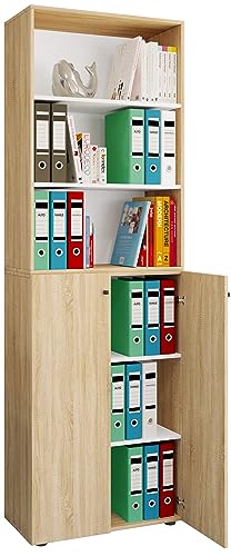 VCM Büroschrank mit 6 Fächern | Büroregal | moderner Aktenschrank mit Drehtüren | Maße ca. H. 220 x B. 70 x T. 40cm – Lona 6-Fach VCM Büroschrank mit 6 Fächern | Büroregal | moderner Aktenschrank mit Drehtüren | Maße ca. H. 220 x B. 70 x T. 40cm – Lona 6-Fach von VCM