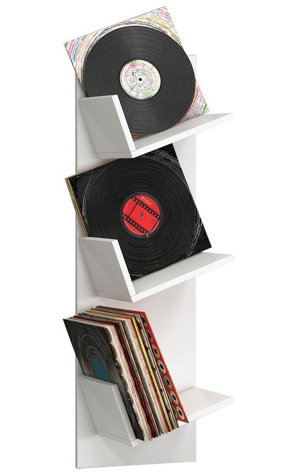 VCM CD-Regal Holz Bücher Schallplatten LP Hänge Wandregal Sulda von VCM
