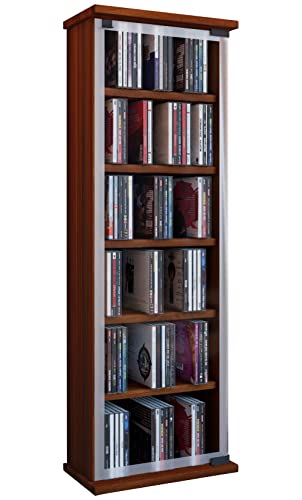 VCM CD Regal Holz | CD Schrank mit ESG-Sicherheitsglastüren für 204 CDs oder 72 DVDs | Maße: H. 92 x B. 31 x T. 18 cm | Blu ray Regal | CD Regal - Classic VCM CD Regal Holz | CD Schrank mit ESG-Sicherheitsglastüren für 204 CDs oder 72 DVDs | Maße: H. 92 x B. 31 x T. 18 cm | Blu ray Regal | CD Regal - Classic von VCM