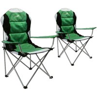 VCM Campingstuhl 2er Set grün Polyester B/H/T: ca. 47x90x47 cm von VCM