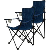 VCM Campingstuhl-Set navy Polyester-Mischgewebe B/H/T: ca. 85x85x50 cm von VCM