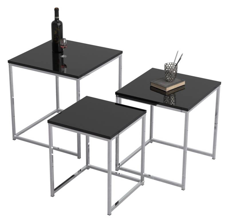 VCM Couchtisch 3-tlg. Set Beistelltisch Couchtisch Sofatisch von VCM