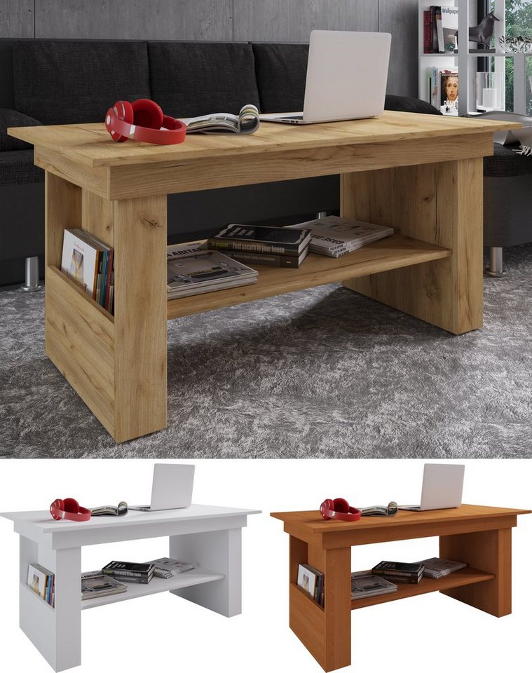 VCM Couchtisch Holz Sofatisch Couchtisch Wohnzimmertisch Kobila von VCM