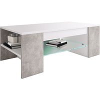 Couchtisch "Tunas" Weiß/Beton-Optik von VCM