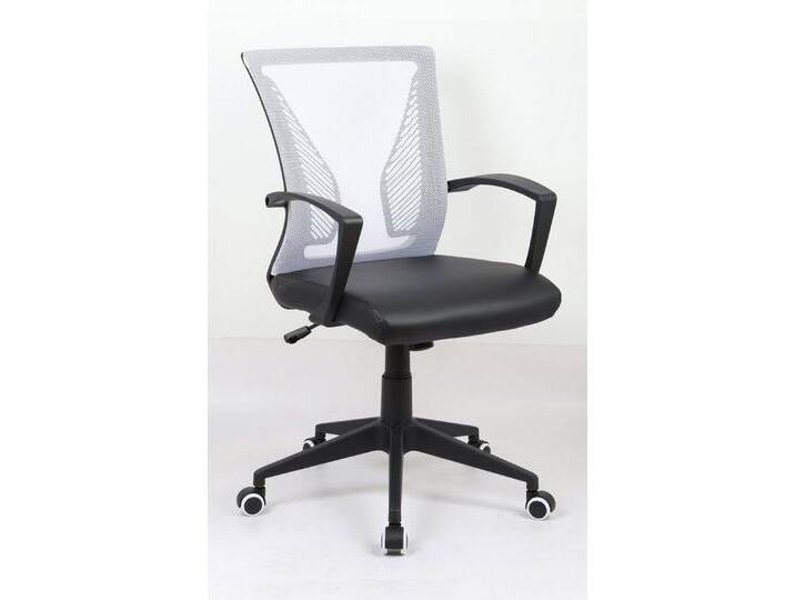 VCM Drehstuhl Bürostuhl Schreibtischstuhl Drehstuhl Offilo PU, schwarz, Schwarz / Weiß von VCM