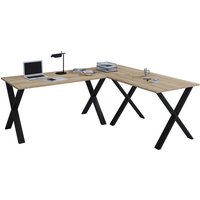 VCM Eck-Schreibtisch »Lona«, BxHxL: 50 x 76 x 130 cm - braun von VCM