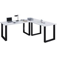 VCM Eck-Schreibtisch »Lona«, BxHxL: 50 x 76 x 130 cm - grau von VCM
