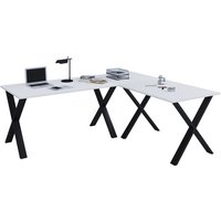 VCM Eck-Schreibtisch »Lona«, BxHxL: 50 x 76 x 130 cm - weiss von VCM