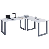 VCM Eck-Schreibtisch »Lona«, BxHxL: 50 x 76 x 160 cm - weiss von VCM