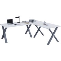 VCM Eck-Schreibtisch »Lona«, BxHxL: 50 x 76 x 160 cm - weiss von VCM
