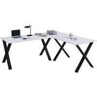 VCM Eck-Schreibtisch »Lona«, BxHxL: 80 x 76 x 190 cm - weiss von VCM