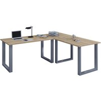VCM Eck-Schreibtisch »Lona«, BxHxL: 80 x 76 x 220 cm - braun von VCM