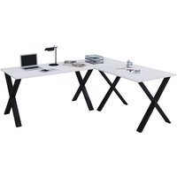 VCM Eck-Schreibtisch »Lona«, BxHxL: 80 x 76 x 220 cm - weiss von VCM