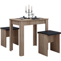 Esstisch-Gruppe "Esal L" 80x50 Sonoma-Eiche von VCM
