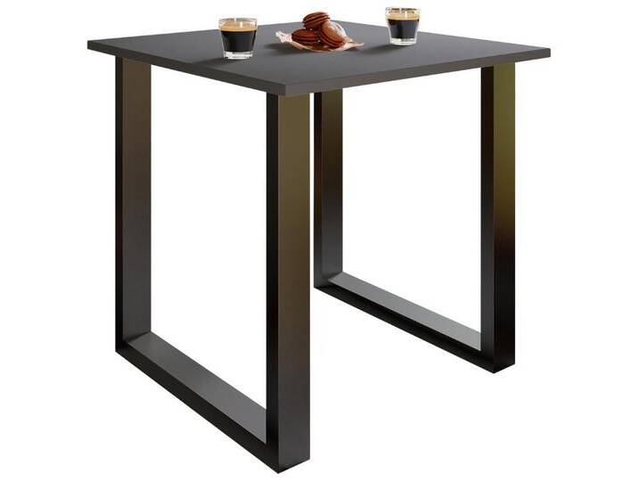 VCM Esstisch Premium Holz Esstisch Küchentisch Xona U 80x80, schwarz, Schwarz / Anthrazit von VCM
