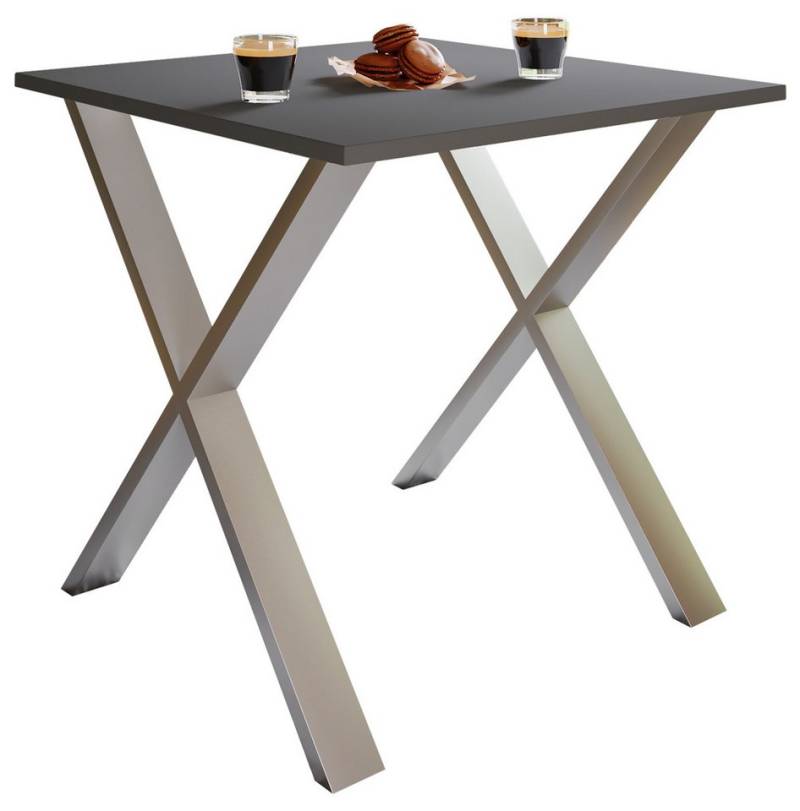 VCM Esstisch Premium Holz Esstisch Küchentisch Xona X 80x80 von VCM