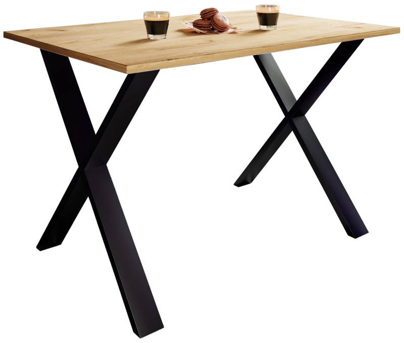 VCM Esstisch Premium Holz Esstisch Tisch Xona X Weiß von VCM