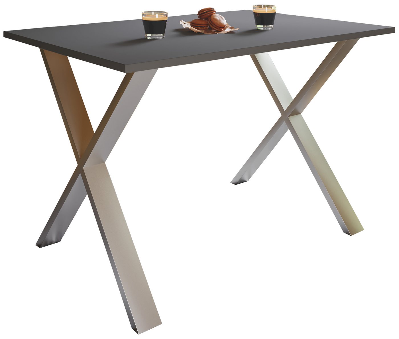 VCM Esstisch Premium Holz Esstisch Tisch Xona X Weiß von VCM
