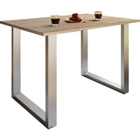 Esstisch "Xona" 140x50 U-Fußgestell Sonoma-Eiche/Silber von VCM