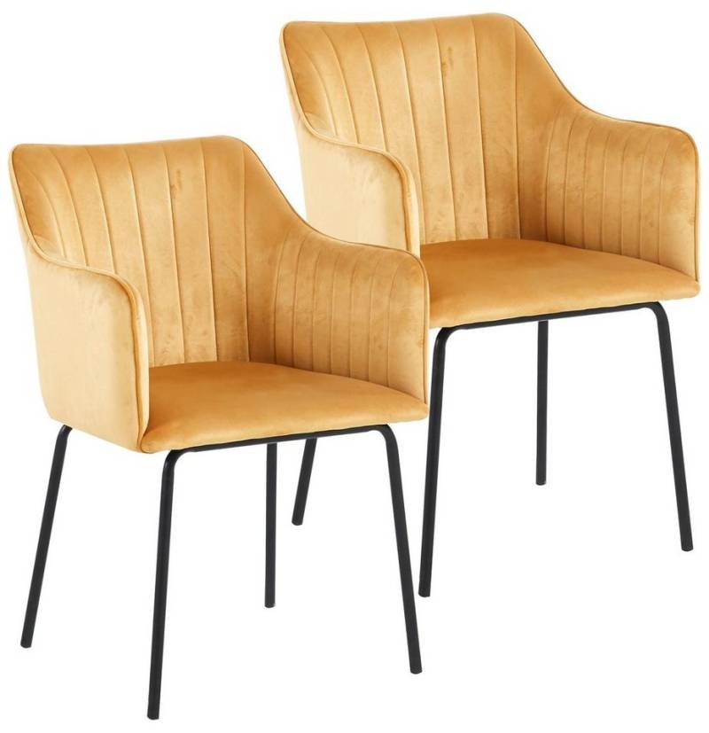 VCM Esszimmerstuhl 2er Esszimmerstühle Küchenstühle Armlehne Valia (Esszimmerstuhl) von VCM