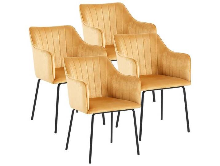 VCM Esszimmerstuhl 4er Esszimmerstühle Küchenstühle Armlehne Valia (Esszimmerstuhl), braun von VCM