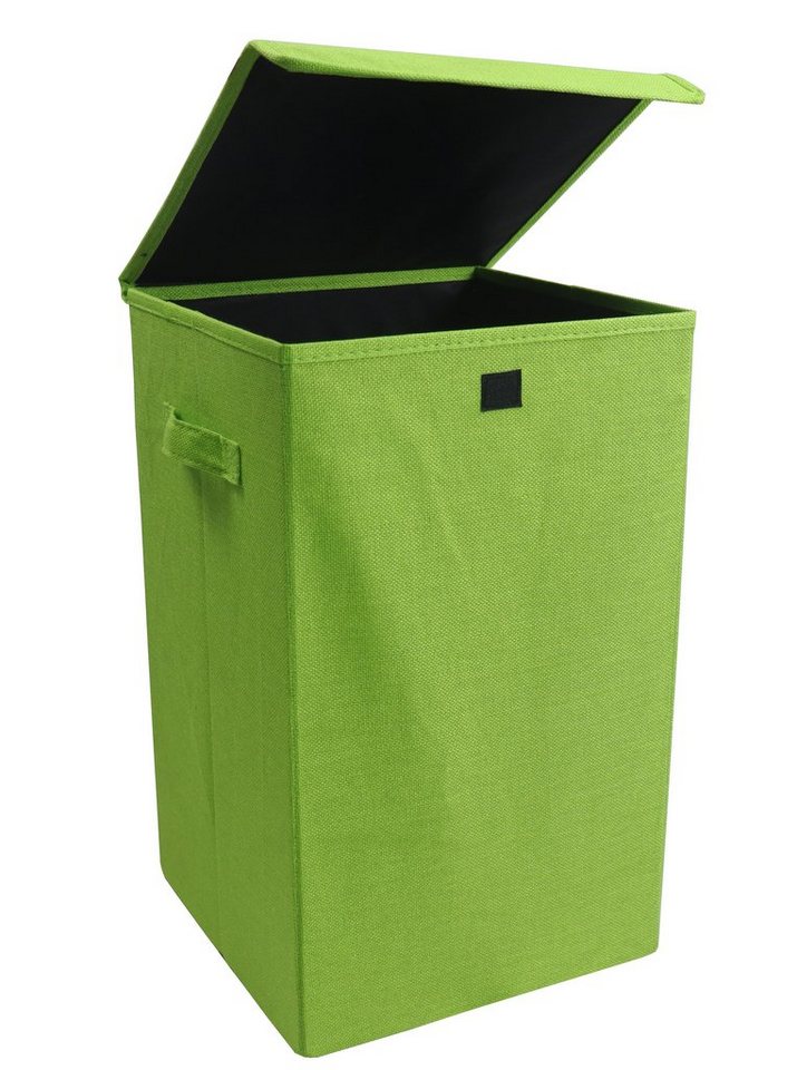 VCM Faltbox Wäschekorb Wäschebox Stoffbox mit Deckel Dreso M von VCM