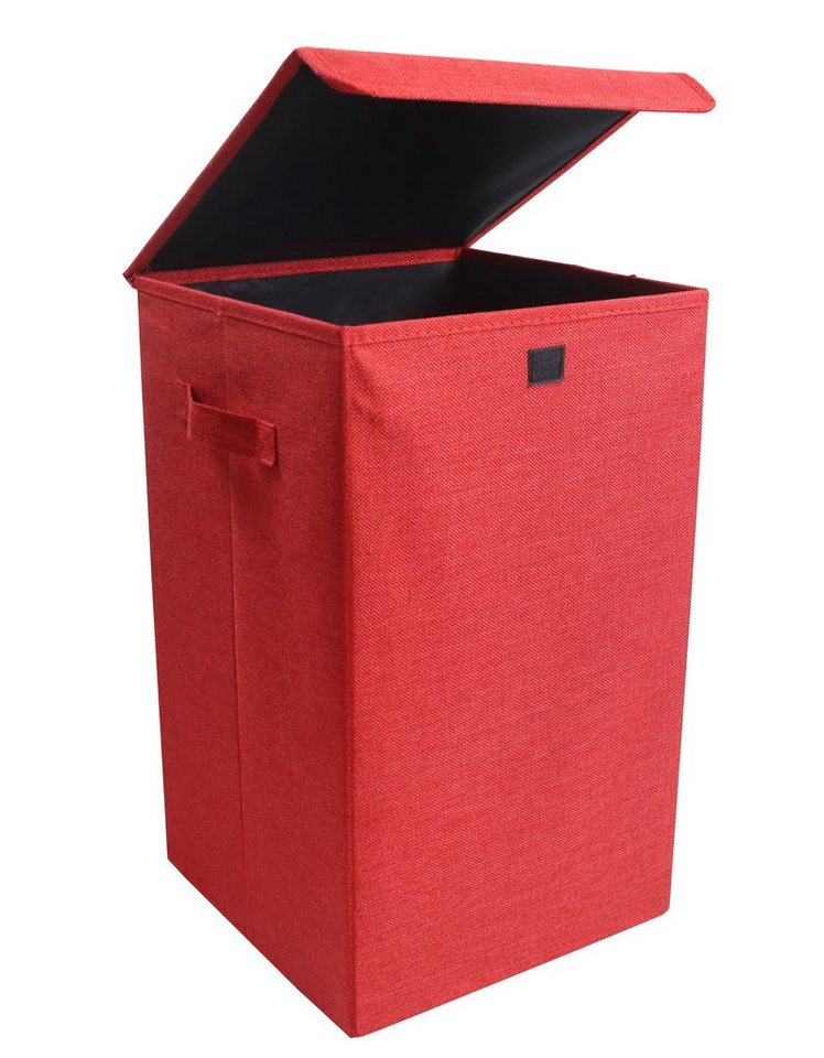 VCM Faltbox Wäschekorb Wäschebox Stoffbox mit Deckel Dreso M von VCM