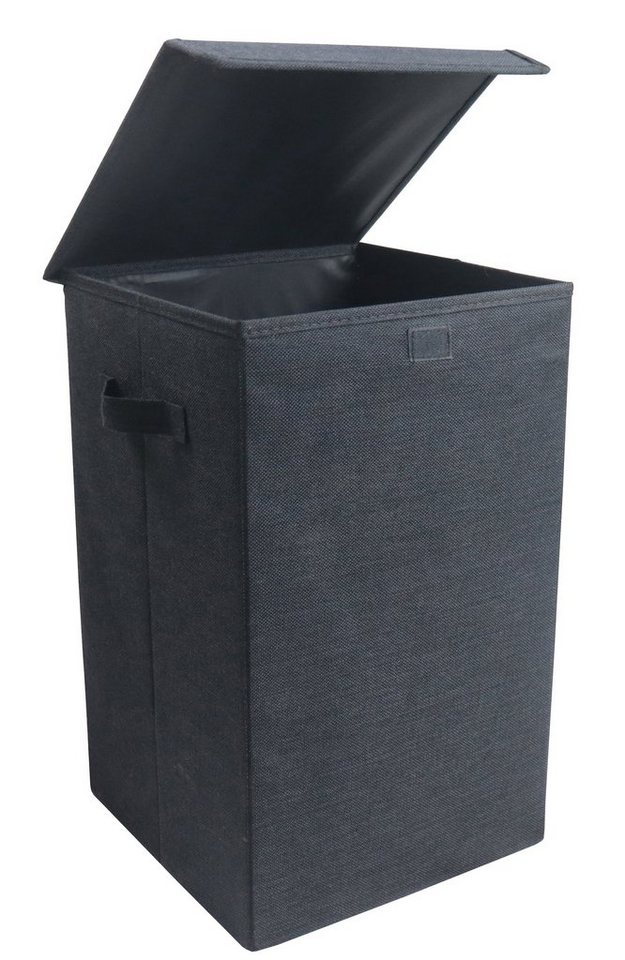 VCM Faltbox Wäschekorb Wäschebox Stoffbox mit Deckel Dreso M von VCM