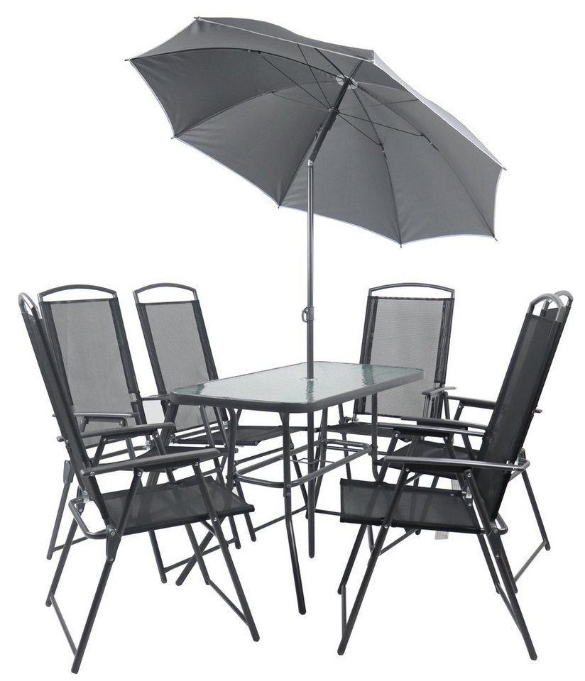 VCM Garten-Essgruppe 7-tlg Sitzgruppe Gartenmöbel Tisch Stühle Set 110, (7-tlg) von VCM