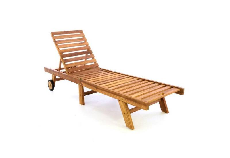 VCM Gartenliege Sonnenliege Gartenliege Liegestuhl Teakholz von VCM