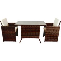 VCM Gartensitzgruppe Raloso braun Glas B/H/L: ca. 114x86x64 cm von VCM