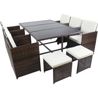 VCM Gartensitzgruppe Raloso braun Glas B/H/L: ca. 170x74x110 cm von VCM