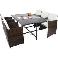 VCM Gartensitzgruppe Raloso braun Glas B/H/L: ca. 170x74x110 cm von VCM
