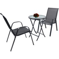 VCM Gartensitzgruppe Sonlas anthrazit Glas B/H/L: ca. 70x89x70 cm von VCM