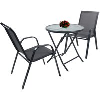VCM Gartensitzgruppe Sonlas anthrazit Glas B/H/L: ca. 70x89x70 cm von VCM