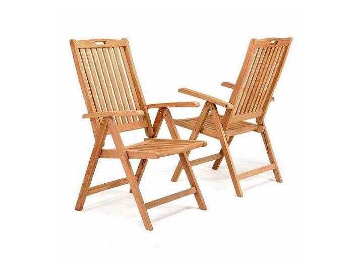 VCM Gartenstuhl 2er Gartenstuhl Hochlehner Klappstuhl Holz Teak, braun VCM Gartenstuhl 2er Gartenstuhl Hochlehner Klappstuhl Holz Teak, braun von VCM