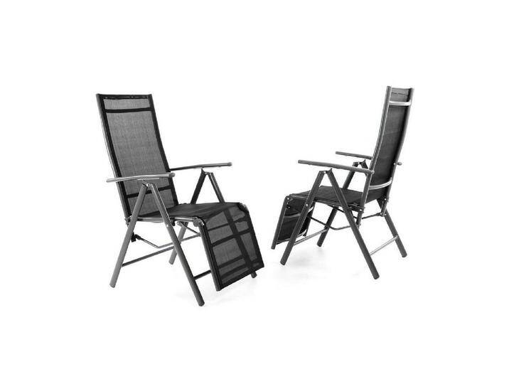 VCM Gartenstuhl 2er Hochlehner Gartenstuhl Fußstütze Stuhl, schwarz VCM Gartenstuhl 2er Hochlehner Gartenstuhl Fußstütze Stuhl, schwarz von VCM