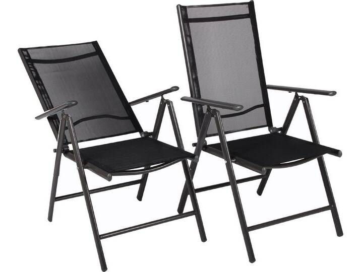 VCM Gartenstuhl 2er Set Alu Gartenstuhl Hochlehner Klappstuhl, schwarz VCM Gartenstuhl 2er Set Alu Gartenstuhl Hochlehner Klappstuhl, schwarz von VCM