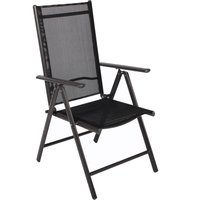 VCM Gartenstuhl "VCM 2er Set Gartenstuhl  klappbar  Maße ca. H. 105 x B. 56 x T. 65 cm  Aluminium  Campingstuhl  Gartenmöbel", 2 St. von VCM