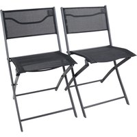 VCM Gartenstuhl 2er Set Sumila schwarz Textilene B/H/L: ca. 45x79x46 cm VCM Gartenstuhl 2er Set Sumila schwarz Textilene B/H/L: ca. 45x79x46 cm von VCM