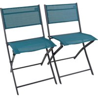 VCM Gartenstuhl 2er Set blau Stahl B/H/L: ca. 45x79x46 cm VCM Gartenstuhl 2er Set blau Stahl B/H/L: ca. 45x79x46 cm von VCM