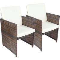 VCM Gartenstuhl 2er Set braun Rattan B/H/L: ca. 53x84x53 cm VCM Gartenstuhl 2er Set braun Rattan B/H/L: ca. 53x84x53 cm von VCM