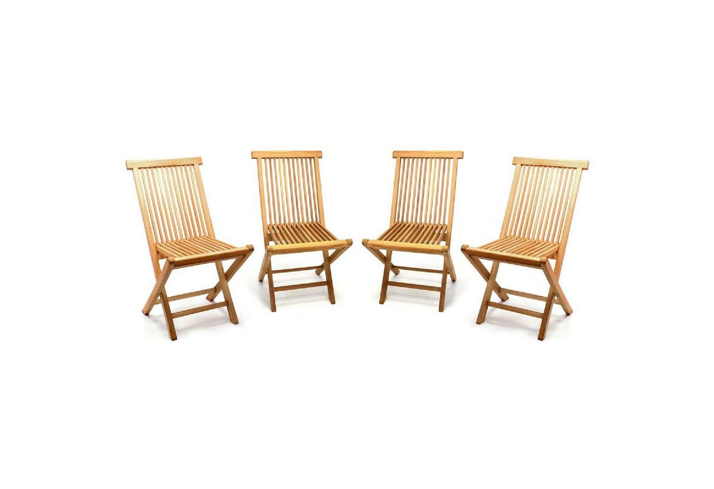 VCM Gartenstuhl 4er Gartenstuhl Hochlehner Klappstuhl Holz Teak VCM Gartenstuhl 4er Gartenstuhl Hochlehner Klappstuhl Holz Teak von VCM