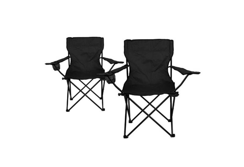 VCM Gartenstuhl 2x Angelstuhl Getränkehalter Campingstuhl klappbar von VCM