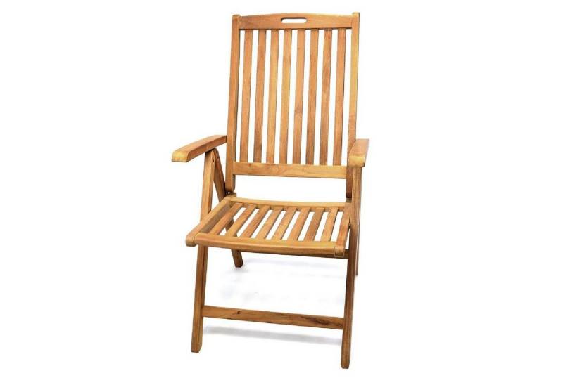 VCM Gartenstuhl Hochlehner Klappstuhl verstellbar Teak Holz von VCM