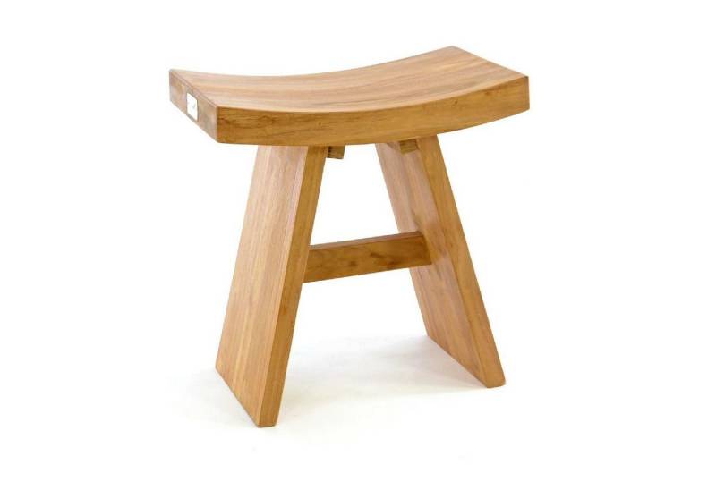 VCM Gartenstuhl Hocker Teakholz Sitzhocker Holzhocker Höhe 47cm von VCM