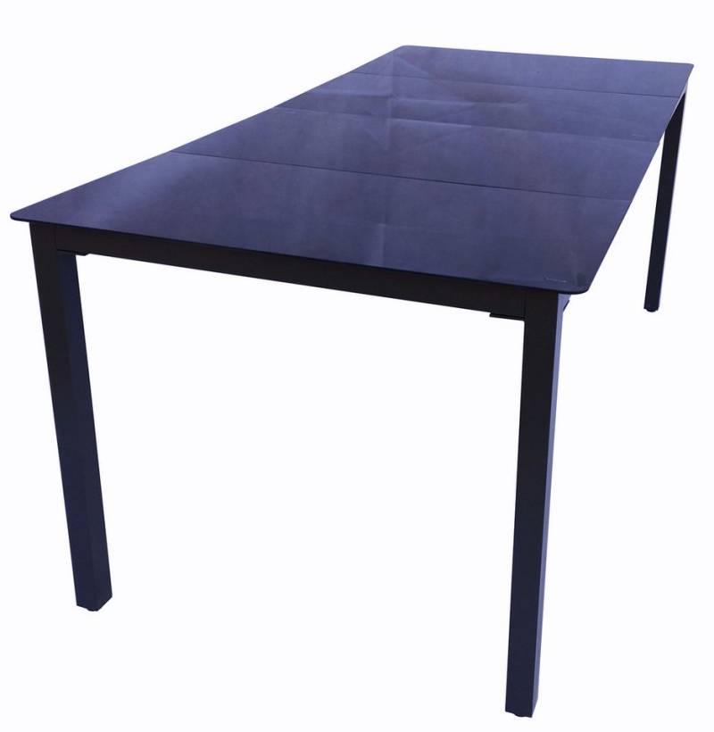 VCM Gartentisch Aluminium Glas Gartentisch Balkontisch 140x80 cm von VCM